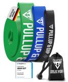 Pullup & DIP Fitness Straps - Resistance Bands Set with Door Anchor & Guide | Calisthenics Workout Equipment - Light Medium & Strong Bands for Home Gym - Buy Online on GoSupps.com