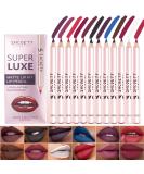 12 Colors Matte Lip Liner & Lipstick Combo - Long Lasting Waterproof High Pigmentation Ultra Fine Texture for Perfect Lips - Buy Online on GoSupps.com