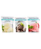 Nostalgia Ice Cream Mix - Vanilla, Chocolate, Strawberry - 8 Oz Pocket, Makes 2 Quarts Each - Pack of 3 - Buy Online on GoSupps.com