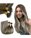 RUNATURE 14 Balayage Blonde to Brown Nano Hair Extensions - 50g Real Human Hair Ombre Nano Ring Straight Extensions - A-Nano-#3/8/22 - Buy Online on GoSupps.com