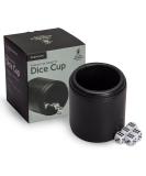 Yellow Mountain Imports Premium Padded Leatherette Dice Cup with 5 (14mm) 6-Sided Dice Set - Buy Online on GoSupps.com