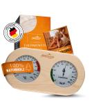 Alpine Breath 2-in-1 Sauna Thermometer Hygrometer | Precise Glass Sauna Accessories with Automatic Calibration - Buy Online on GoSupps.com