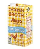 Aneto Low Sodium Chicken Broth 34 Fl Oz - 100% Natural (Pack of 6) - Best Price Online - Buy Online on GoSupps.com