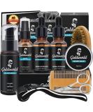Men's Beard Growth Grooming Kit with Derma Roller - Ideal Birthday & Christmas Gift Set for Him with Beard Oil, Wash, Balm, Comb, and Brush - Buy Online on GoSupps.com
