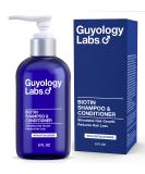 Guyology Labs Men's Anti Hair Loss Shampoo & Conditioner - Natural DHT Blockers, Biotin & Keratin for Growth & Thickening - Made in USA - Buy Online on GoSupps.com