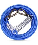 Buy Tie Out Leashes for Dogs - Shock Absorbing Yard Leash (3-15m 9m Blue) | Durable & Safe for Outdoor Use - Buy Online on GoSupps.com