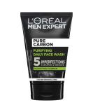L'Oreal Paris Men Expert Face Wash Pure Charcoal Glycerin and Salicylic acid - Blackhead Cleanser for Men 100 ml (Pack of 1) - Buy Online on GoSupps.com