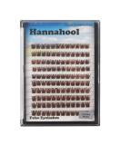 Hannahool 120pcs D Curl Brown Cluster DIY Eye Lashes Extensions 12-14mm for Dramatic Volume - Wide Stem Individual Lashes - Buy Online on GoSupps.com