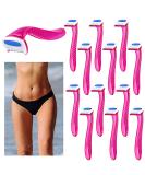 Bikini Razor Set for Women - 12 Piece Travel Trimmer Kit for Smooth Pubic Hair Removal and Body Grooming - Pink T-Type Razor for Beauty Tools - Buy Online on GoSupps.com