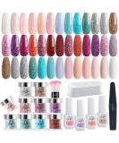 Aikker 27 Pcs Galaxy Color Dip Powder Nail Kit - Starter Set with Activator, Top Coat & Nail Art Tools - No Lamp Needed (AK16P) - Buy Online on GoSupps.com