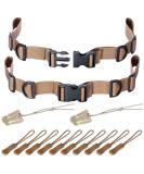 Oziral Backpack Chest Strap 2 Pack - Heavy Duty Adjustable Sternum Strap with 10 Zipper Pulls - Khaki - Buy Online on GoSupps.com
