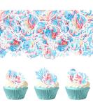 Catelves 46-Piece Mermaid Edible Cake Decorations - Perfect for Birthday Parties & Marine Themed Events - Buy Online on GoSupps.com