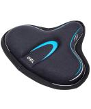 YBEKI Wide Bike Seat Cover - Gel and Foam Cushioned Bicycle Saddle for Indoor Cycling (Blue) - Buy Online on GoSupps.com