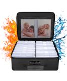 ENGPOW Fireproof Photo Storage Box with 16 Inner 4" x 6" Photo Case(Clear) Photo Box Organizer with Lock Collapsible Portable Photo Storage Containers with Handle for Photos Picture Valuables Box + 16 4" x 6" Photo Case - Buy Online on GoSupps.com