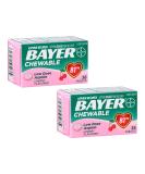 Bayer Chewable Low Dose Baby Aspirin Cherry Flavor 36 Tablets - 2 Pack - Buy Online on GoSupps.com