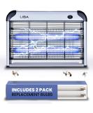 LiBa Electric Bug Zapper, Indoor Insect Killer - (2) Extra Replacement Bulbs - Fly, Mosquito Killer and Repellent - Lightweight, Powerful 2800V Grid, Easy-to-Clean, with a Removable Washable Tray. Bug Zapper + 2 Bulbs - Buy Online on GoSupps.com