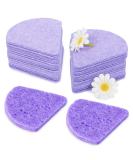 Compressed Flower-Shaped Facial Sponges | Exfoliating Cleaning Sponge for Beauticians (Triangles | Purple) - International Shipping - Buy Online on GoSupps.com