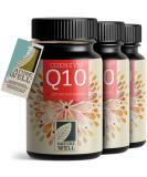 Naturewell Q10 Capsules - High Dose 200mg Coenzyme Q10 Vegan 120 Caps 12 Month Supply No Additives - Premium Quality - Buy Online on GoSupps.com
