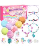 Kids Bath Bombs 8 Pack Gift Set - Handmade Bubble Spa Fizzies with Surprise Jewelry Inside - Perfect for Women, Girls - Unicorn Mermaid Rings Bracelets - Ideal Birthday Gift - Buy Online on GoSupps.com