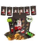 Organic tea Advent calendar 2024 |Premium tea gift |loose tea - made with love by people with disabilities |Fair |24 x 10g loose tea in the Christmas calendar without a bottle - Buy Online on GoSupps.com
