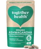 Organic KSM-66 Ashwagandha Roots Extract 30 Vegecaps | Vegan Friendly, UK Made | High Concentration Full Spectrum Formula | 100% Certified | Unflavoured - Buy Online on GoSupps.com
