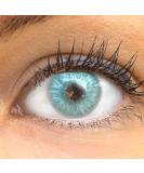 Glamlens Catania Ice Blue Colored Contact Lenses - Monthly Soft Hydrogel 0.0 Diopters 2 Pieces + Lens Container - Buy Online on GoSupps.com