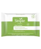 Simple Kind to Skin Cleansing Wipes - Gentle Micellar Makeup Remover, 25 Count Pack - No Artificial Perfume, Dye, or Harsh Chemicals - Buy Online on GoSupps.com