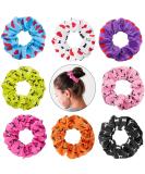 8 Piece Velvet Gymnastics Hair Scrunchies Set for Women and Girls - Assorted Colors - Buy Online on GoSupps.com