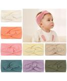 Midodo 8-Piece Baby Turban Set for Girls - 0-3 Months Knitted Hair Bands & Soft Elastic Headbands - Newborn Chopping Bracelet - Stylish & Comfortable - Buy Online on GoSupps.com