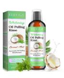 Coconut Oil Pulling for Healthy Teeth & Gums | 237ML Coconut + Mint Mouthwash with Essential Oils | Boost Oral Hygiene - Buy Online on GoSupps.com