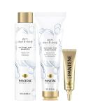 Pantene Pure Clean & Clarify Shampoo and Conditioner Set with Hair Mask | Silicone-Free Nutrient Blends | Transparent Clean & Clarify Bundle - Buy Online on GoSupps.com