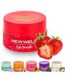 NEW WELL Lip Scrub - Vegan Strawberry Lip Peeling 100% Natural & Cruelty-Free Intensive Moisture for Soft Lips - Buy Online on GoSupps.com