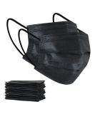 100pcs Black Disposable Face Masks - 3 Ply Adults Disposable Mask (100 Pcs) - Buy Online on GoSupps.com