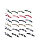 Minihope 24 Pcs Classic Oval Metal Contour Hair Clips | No Slip Snap Barrettes for Girls & Women (6 Colors) - 1.8 Inch - Buy Online on GoSupps.com