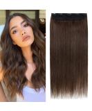 Clip In Extensions - Real Thick Hair - 1PC 5 Clips - 7A Human Hair - 35cm 75g - Soft & Smooth - Medium Brown 04# - Buy Online on GoSupps.com