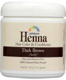 Rainbow Research Henna Hair Color & Conditioner - Dark Brown 118 ml | Natural Hair Care | Worldwide Shipping - Buy Online on GoSupps.com