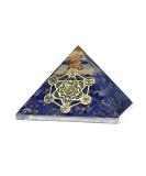 P&R UK Lapis Lazuli Metatron's Cube Orgonite Pyramid with Copper Coil - Energy-Enhancing Healing Crystal D cor in Elegant Gift Box - Buy Online on GoSupps.com
