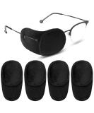 4 Pcs Reusable Eye Patches for Kids & Adults | Lazy Eye Treatment for Amblyopia & Strabismus | Left & Right Eye Patches for Glasses (Black - Buy Online on GoSupps.com