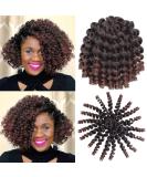 Leeven 8 Inch Ombre Brown Jumpy Wand Curl Crochet Hair 3 Packs - Short Jamaican Bounce Wand Curls Extensions - T30# 8 Inch (3 Count) - Buy Online on GoSupps.com