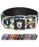 Tspro Tactical Dog Collar - Military Standard 3.8cm Wide Adjustable Camouflage Collar for Strong Dogs (Camo Green M 44.5cm-52cm) - Buy Online on GoSupps.com