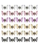 Wecoe 30pcs Small Butterfly Hair Clips - Mini Claw Clips for Kids & Women - Purple Pink Gold Silver Black - Decorative Hair Accessories for Halloween - Gift Set for Girls - Buy Online on GoSupps.com