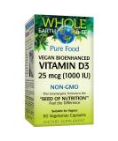 Natural Factors Whole Earth & Sea Vitamin D3 1000 IU Vegan Supplement - 90 Capsules - Buy Online on GoSupps.com