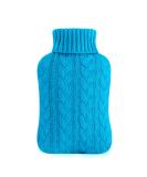 Samply 2L Hot Water Bottle with Knitted Cover - Hot/Cold Compress for Pain Relief - Cobalt Blue/Sapphire Blue - Buy Online on GoSupps.com