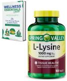Lysine Supplement 1000mg - L-Lysine 100 Tablets | Immune Support Skin Health & Collagen Production | Gluten-Free Amino Acid - Spring Valley - Buy Online on GoSupps.com