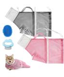 Cat Shower Net Bag Cat Bath Bag Breathable Multifunctional Adjustable Anti-Bite and Anti-Scratch Restraint Bag Cat Grooming Bag With cat comb and grooming brush for Bathing/Nail Trimming/Ear Clean - Buy Online on GoSupps.com
