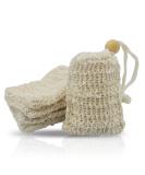 5 Pack Mini Natural Exfoliating Loofah Soap Saver Bags with Drawstring - Bleu Bath - Buy Online on GoSupps.com