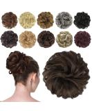 FESHFEN Messy Bun Hair Piece Hair Bun Scrunchies Synthetic Wavy Curly Chignon Ponytail Hair Extensions Thick Updo Hairpieces for Women Girls Kids 1PCS Warm Brunette 38 g (Pack of 1) 2/30# Warm Brunette - Buy Online on GoSupps.com