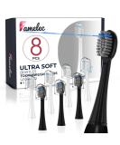 Buy Waterpik Sonic Fusion 2.0 Replacement Toothbrush Heads - SF-01 SF-02 Compatible Pack of 8 - Black & White - Buy Online on GoSupps.com