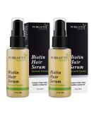 Biotin Hair Growth Serum for Strong, Healthy Hair - Men & Women All Hair Types - Hair Loss Support - Meraz Pureauty Naturals (2 Pack) - Buy Online on GoSupps.com