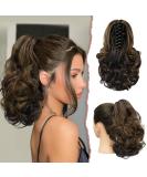 Shop Sofeiyan 28cm Clip-in Ponytail Extensions - Curly Synthetic Hair Dark Brown/Golden Brown Auburn for Effortless Style - Buy Online on GoSupps.com